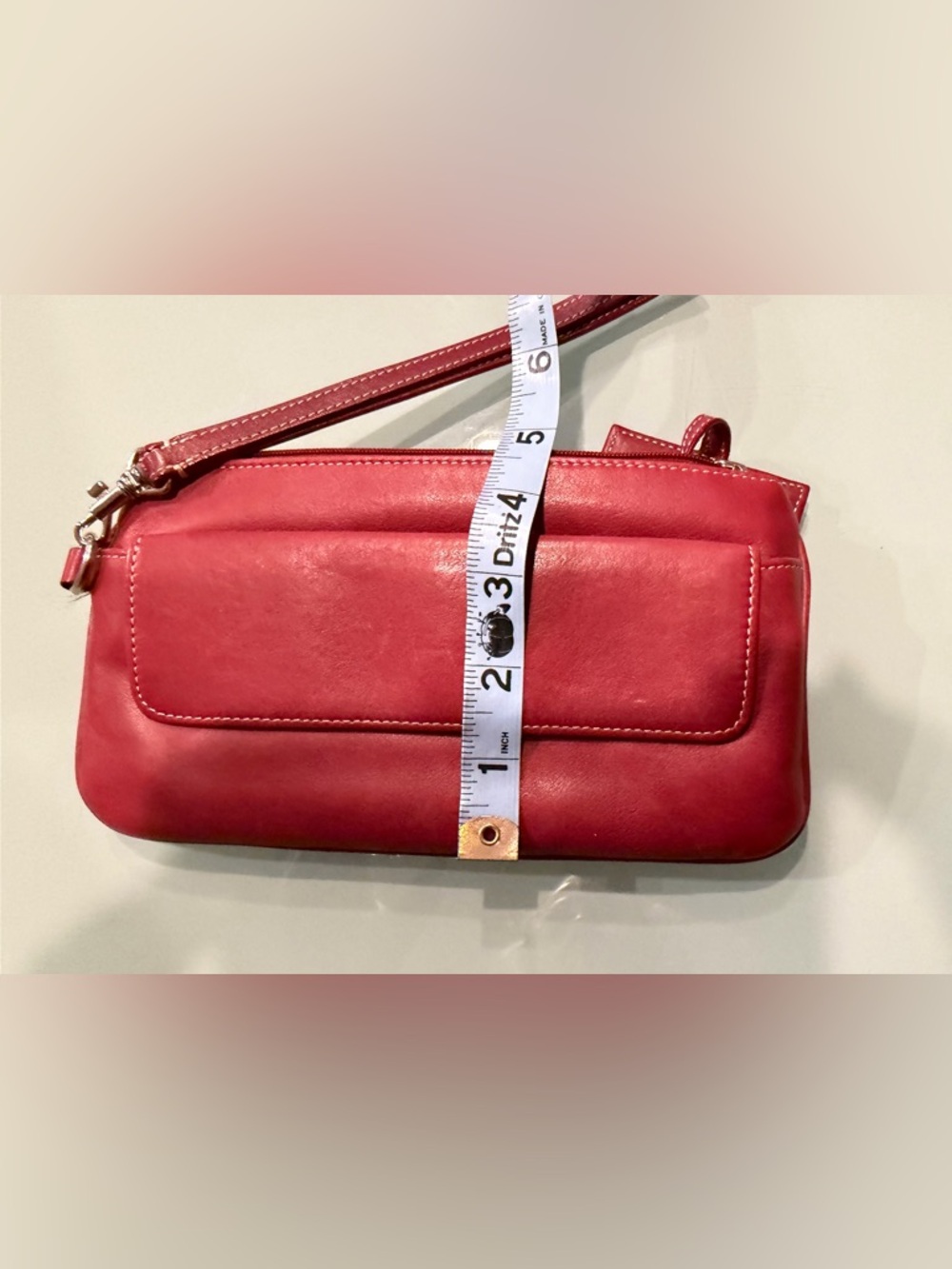Tignanello Red Leather Wristlet Clutch/wallet- buttery soft - Picture 8 of 8